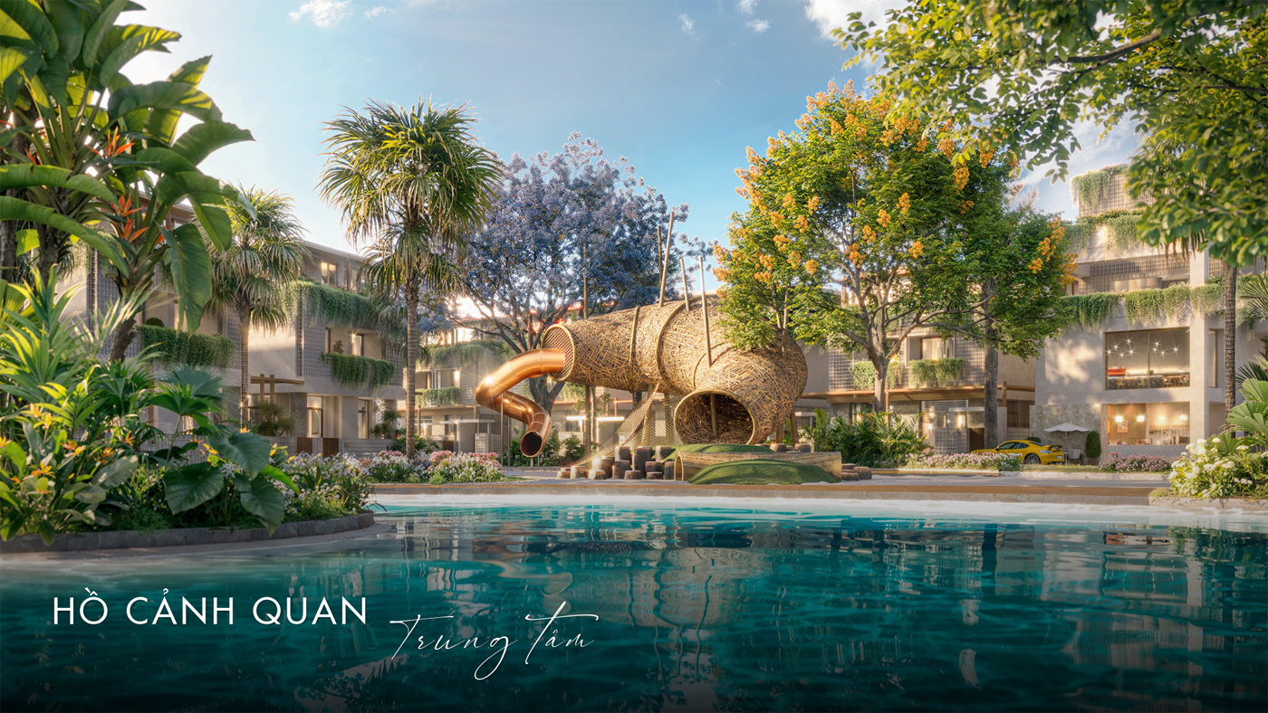 Hồ cảnh quan la tien villa