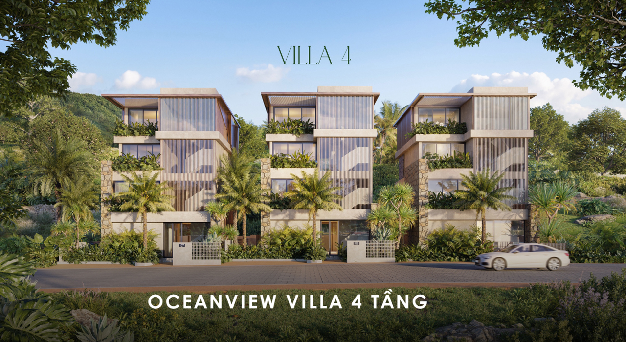 Thiết kế oceanview villa 4 tầng
