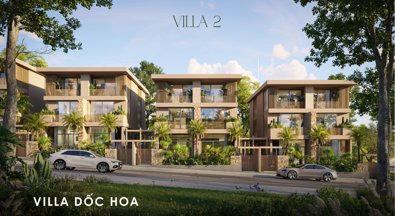 Thiết kế villa 1 dốc hoa